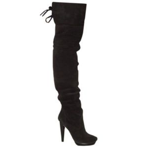 New in Box Wild Pair Over Knee Suede Snake High Heel Boot LILA 8.5